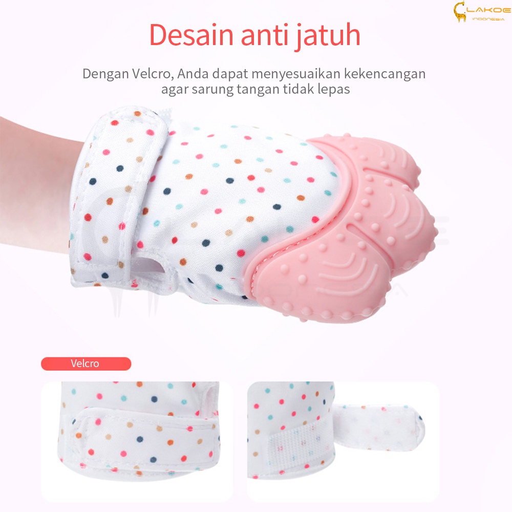 LAKOE Sarung Tangan Teether Bayi / Mitten Baby Glove Teether Gigitan Bayi