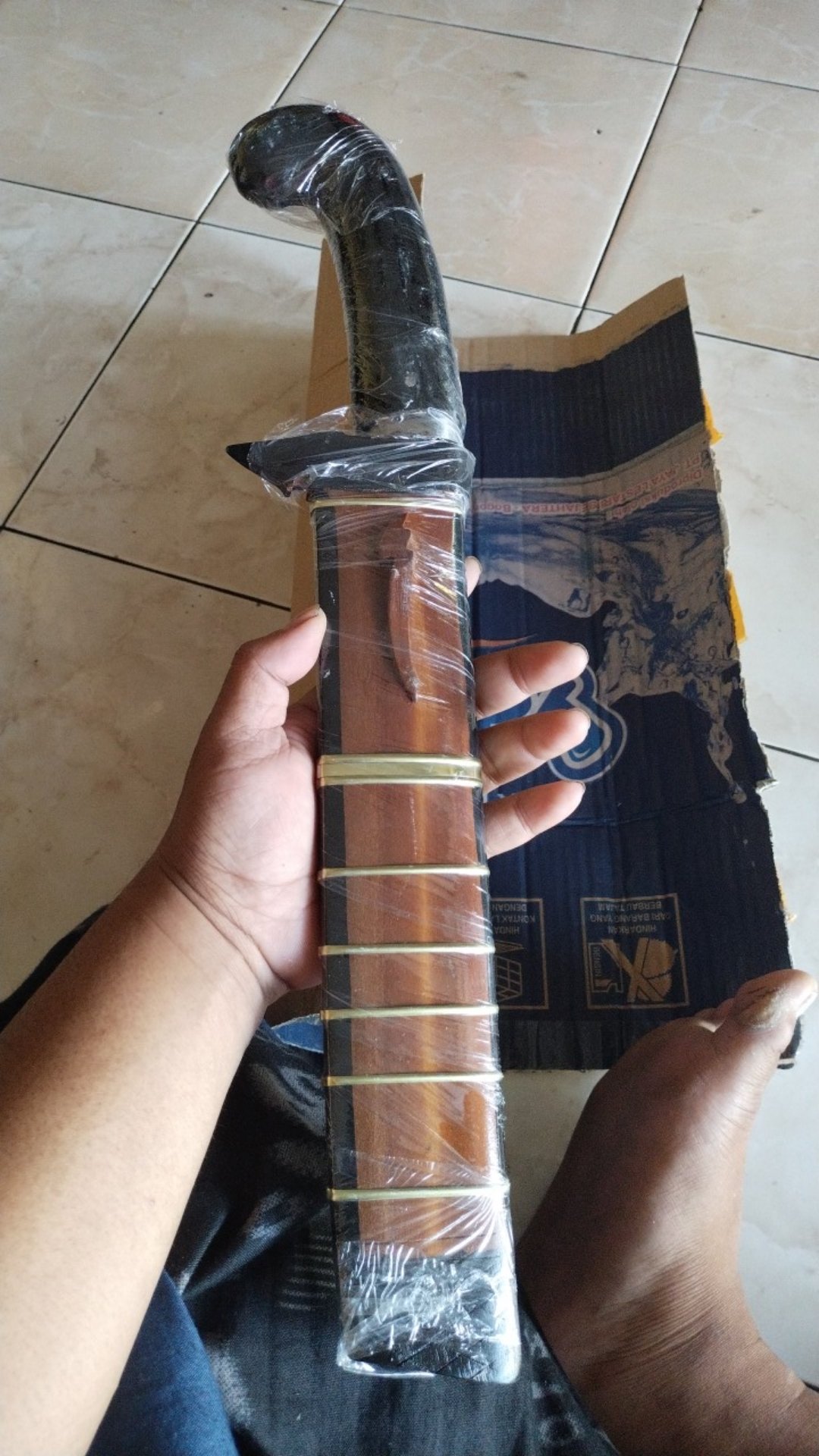 Golok Polet Hitam Untuk Belah Kelapa Berkebun Baja Per Kayu Ranting