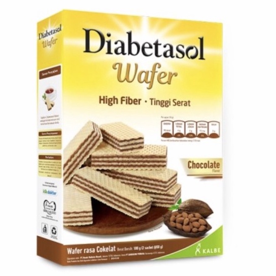 

Diabetasol Wafer Tinggi Serat - Chocolate 100G