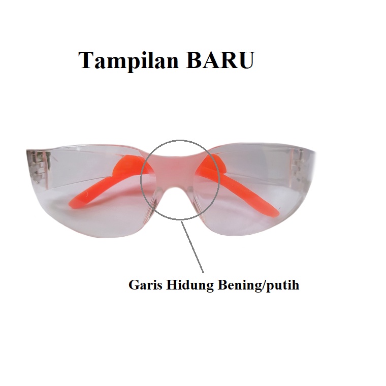 Kacamata Safety Fashion Clear Bening Transparan / Kaca Mata Flexible Bening Kacamata Gerinda Lab