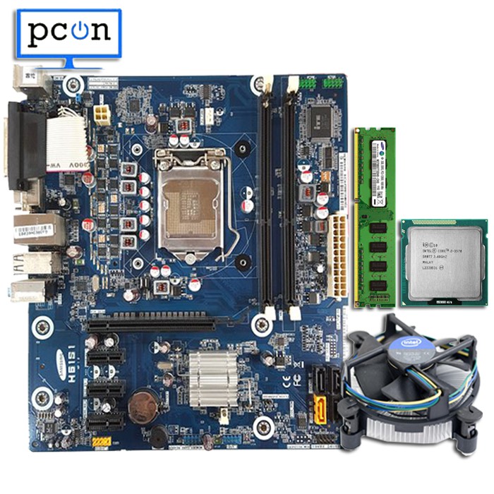 Mainboard LGA 1155 H61 OEM dengan I5 3470 dan RAM PC DDR3 2GB