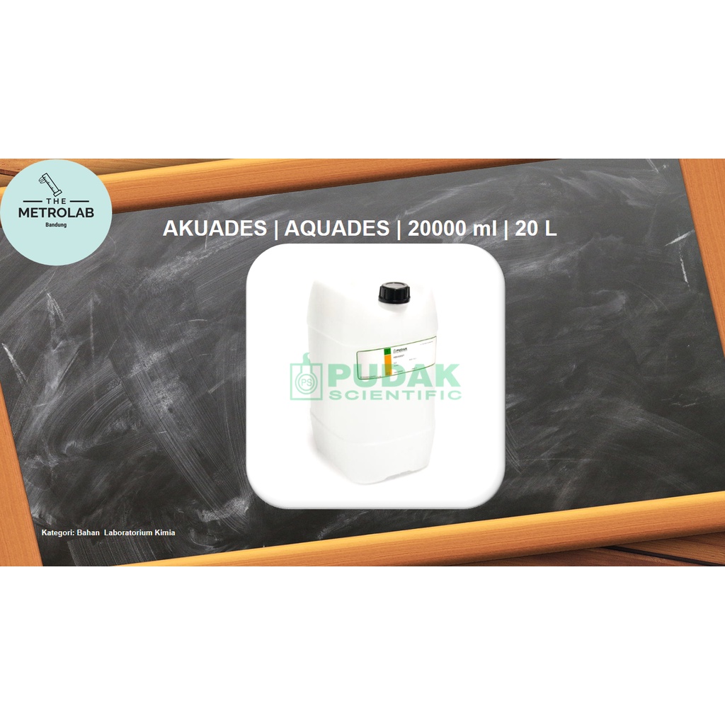 Akuades | Aquadest | Air Murni | Air Suling (H2O) 20 L