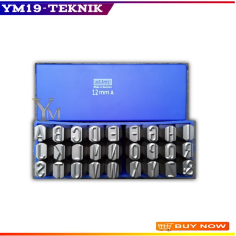 

Ketok Huruf Angka 12mm LETTER STAMP PUNCH 12 MM Merek MASUS (YM)