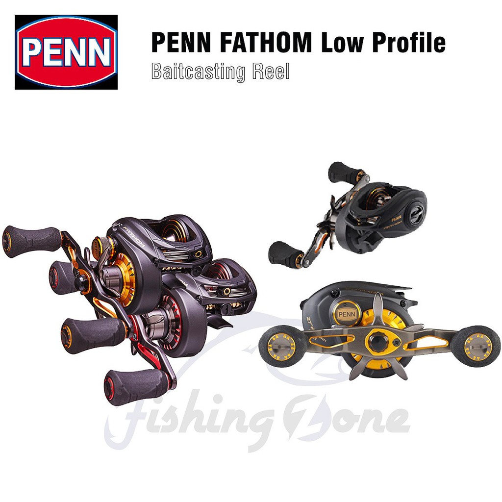 Penn FATHOM Low Profile Reel FTH200LP - Handle Kanan / Kiri Reel Baitcasting di laut