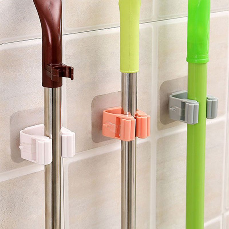 Wall Mounted Mop Organizer Holder Brush Broom Hanger Storage Rack Kitchen Tool