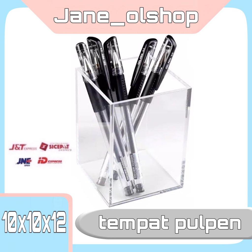 Acrylic Organizer Pen Holder 10x10x12cm