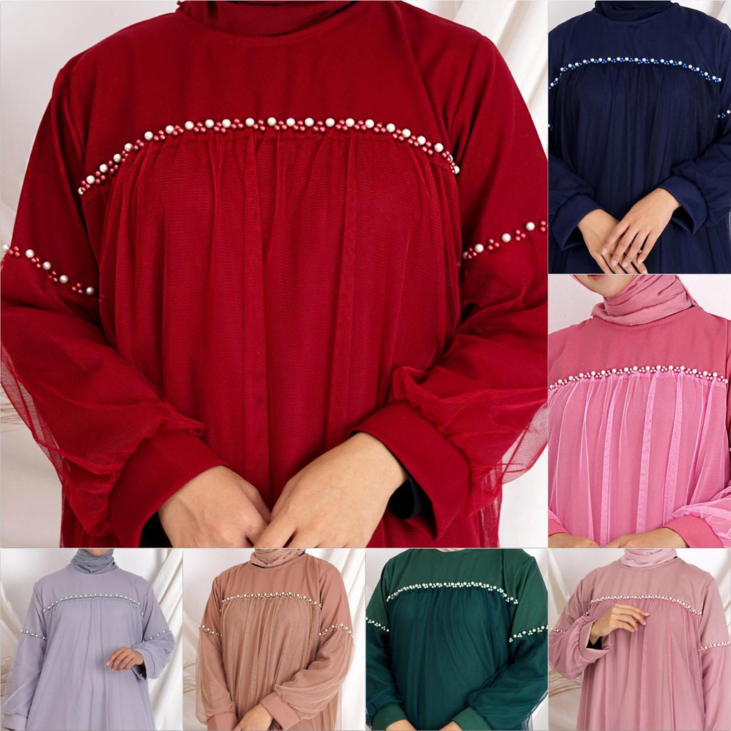 ZOYA MAXY 7 WARNA GAMIS TILE BISA JUMBO BIGSIZE MOSCREPE PAYET MUTIARA MEWAH MAXI DRESS