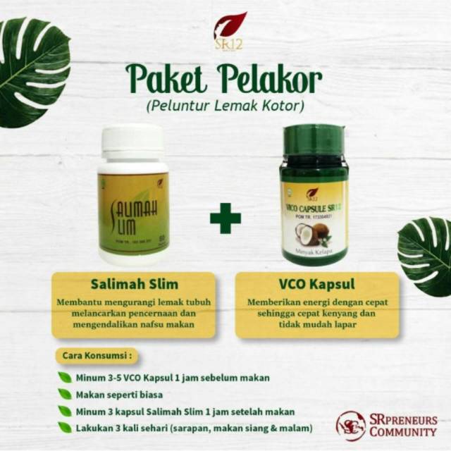 Pelangsing Alami Ampuh Salimah Slim Sr12 Obat Diet Penurun Berat Badan Herbal Diet Bpom Shopee Indonesia