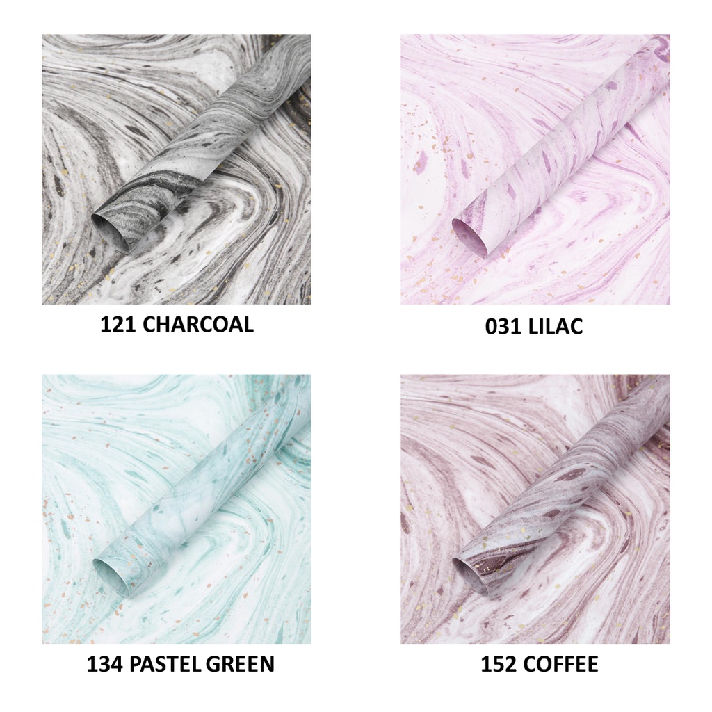 

NEW MARBLE CELLOPHANE ECER LEMBARAN KERTAS BUKET BUNGA WRAPPING PAPER