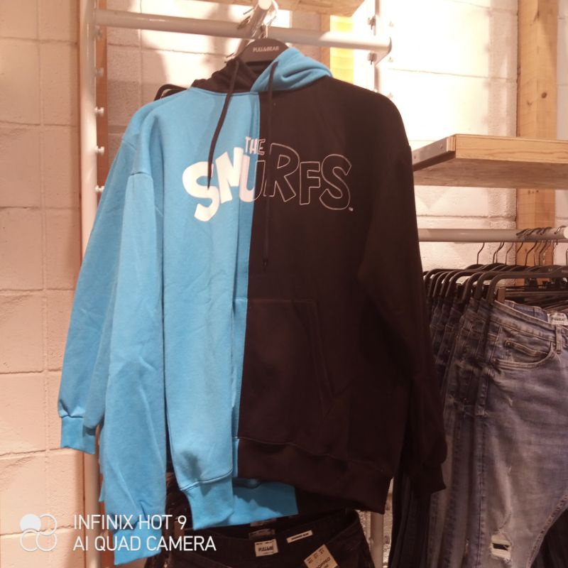 Hoodie Men Pull n Bear Smurf jasa titip jastip