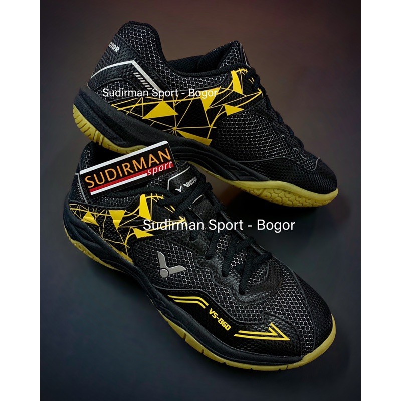 New Sepatu Badminton Victor VS 860 / VS860 / VS-860 CE (Moonless Night/Vibrant Yellow)