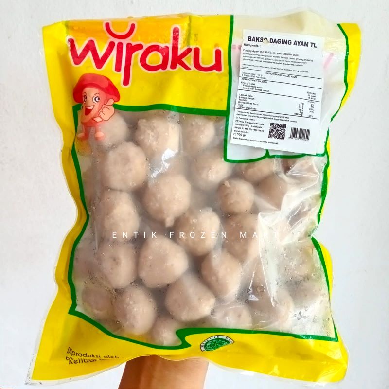 

Wiraku Bakso Ayam 500gr