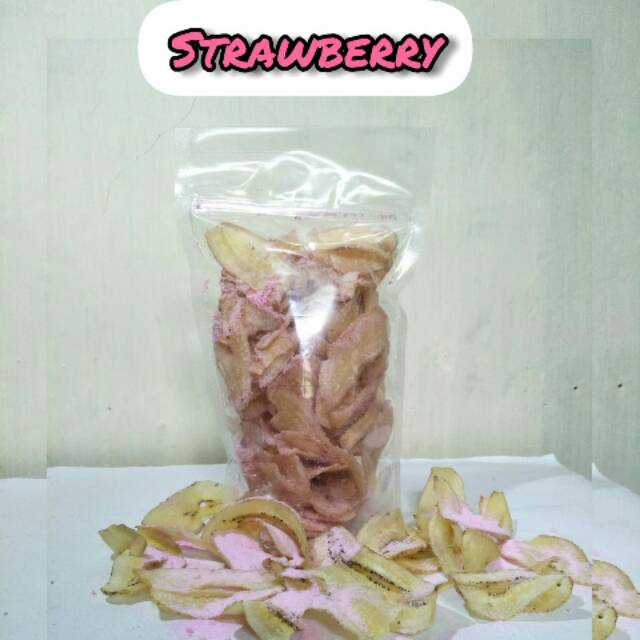 

Keripik pisang/keripik pisang strawberry/keripik pisang bogor