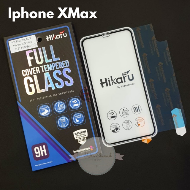 Anti gores iph11  Tempered  Glass Full Cover 11pro 11pro max ~ Indoscreen Hikaru