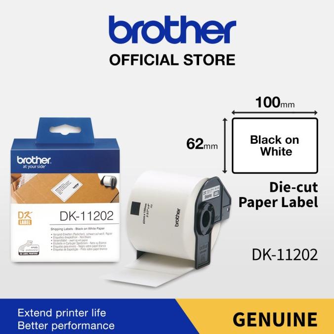 

Brother Label Tape DK-11202 62mm x 100mm White Shipping Label Star Seller Termurah