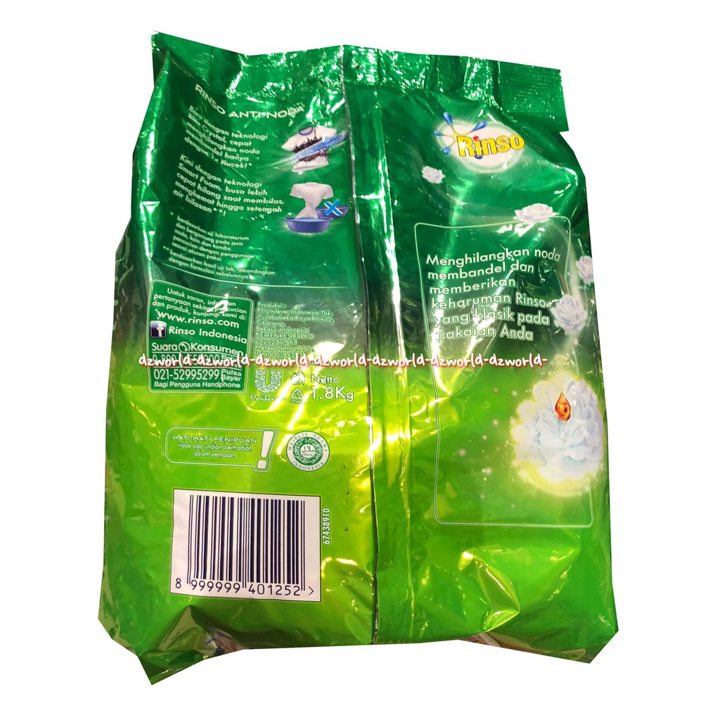 Rinso Anti Noda Classic Fresh 2kg 1x Kucek Detergen Bubuk Rinso Penghilang Noda Rinso Powder Sabun Cuci Baju Pakaian