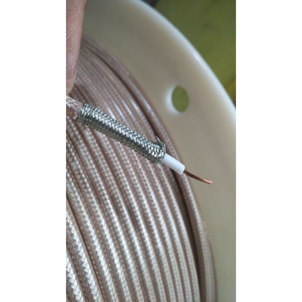 D Antena coaxial mirip teflon Rg58 D-antena Lapis Perak