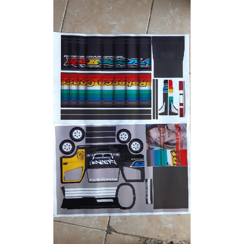 papercraft truk oleng its so black lapis legit