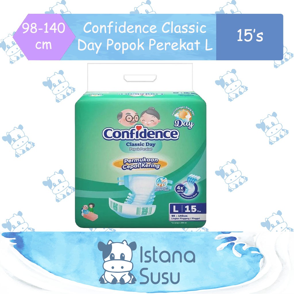 Confidence Classic Day Popok Perekat Dewasa Ukuran Besar