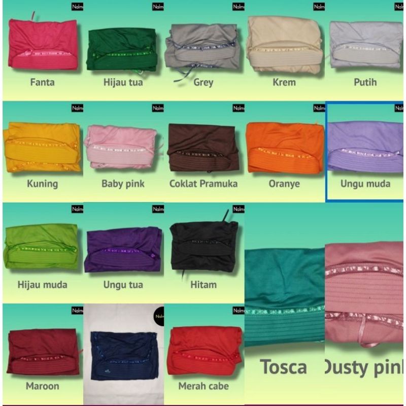 Jilbab sekolah anak untuk usia kelas 4 SD - kelas 2 SMP bahan kaos  pita atas grosir size L
