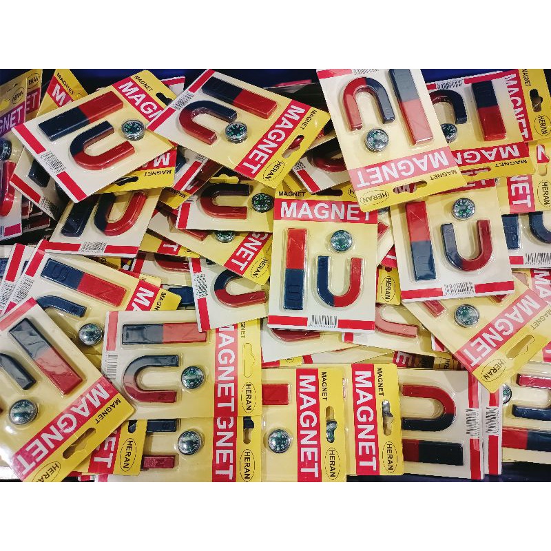 MAGNET I DAN U PLUS KOMPAS , MAGNET SEKOLAH, MAGNET PRAKTEK, MAGNET BIRU MERAH