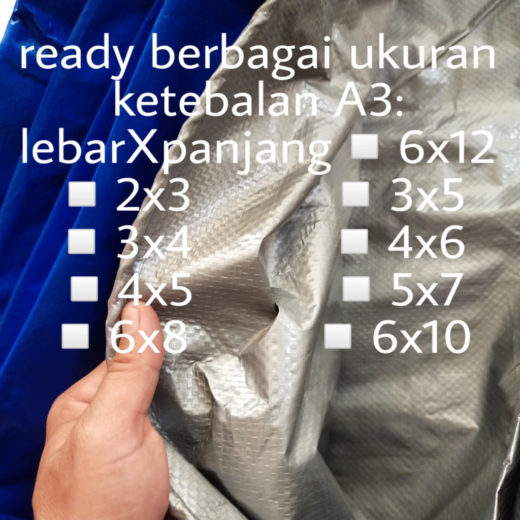 terpal tenda ukuran 4x6 tahan panas dan hujan