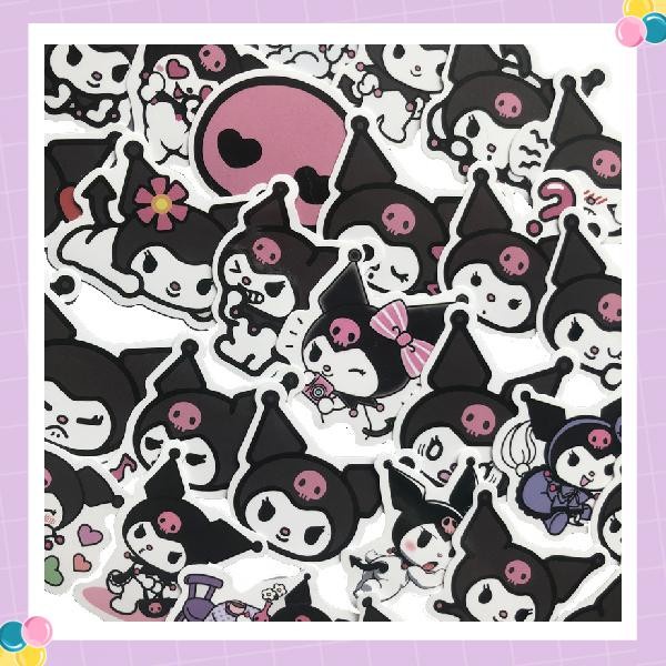 

(TERLARIS) V.F 40pcs Stiker Desain Kartun Kuromi Sanrio Lucu Model Anti-Air