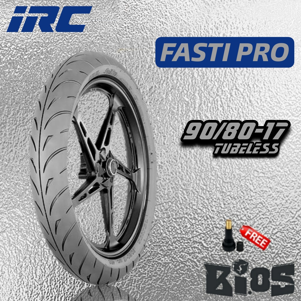 IRC FASTI PRO 90/80-17 TUBELES RACING SOFT COMPOUND BAN SPORT/NIKUNG