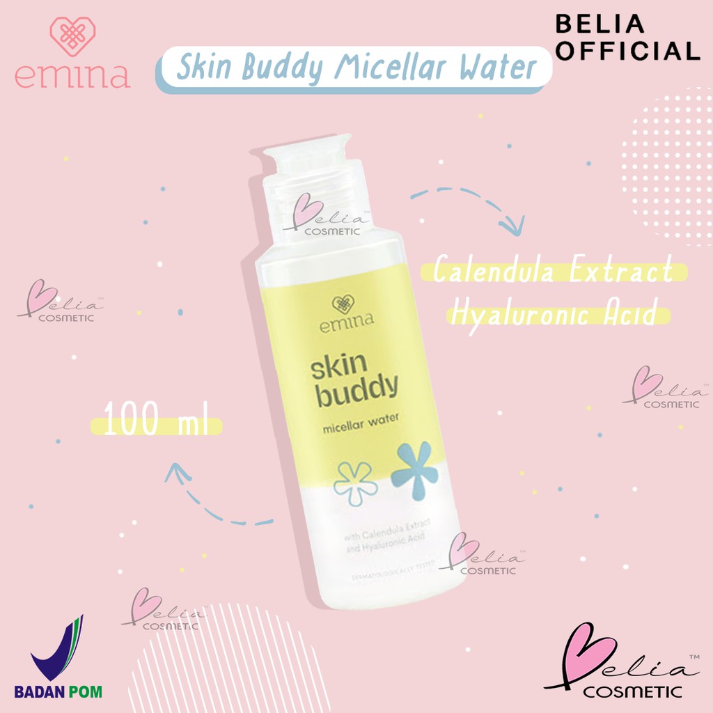 ❤ BELIA ❤ EMINA Skin Buddy Micellar Water 50mL | 100mL BPOM pembersih wajah micelar skincare