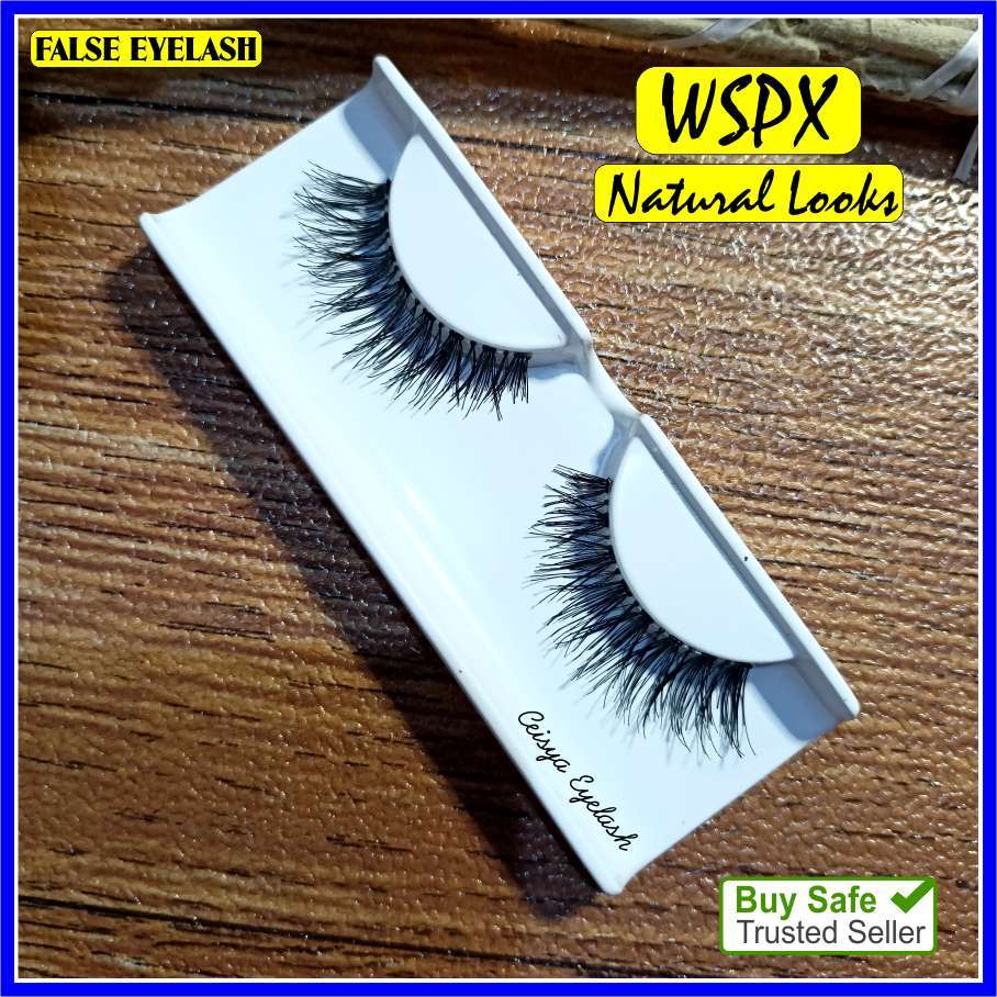 Bulu mata palsu WSPX Bulumata Human Hair Lembut Halus Fake Eyelash Premium Murah