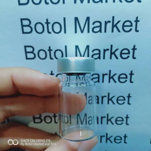 Botol kaca vial tutup karet dan segel almunium 5ml , 8ml ,10ml ,12ml ,15ml