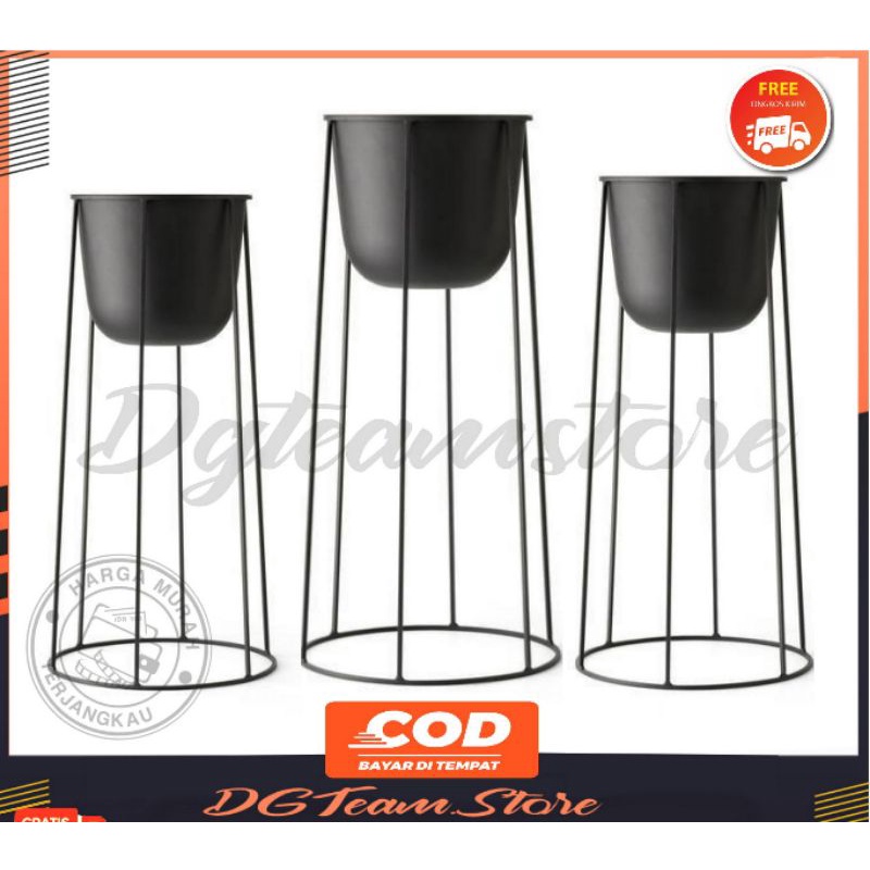 STANDING POT dudukan dan kaki LINGKARAN BULAT MINIMALIS / STANDING POT BUNGA / tempat bunga/ RAK POT