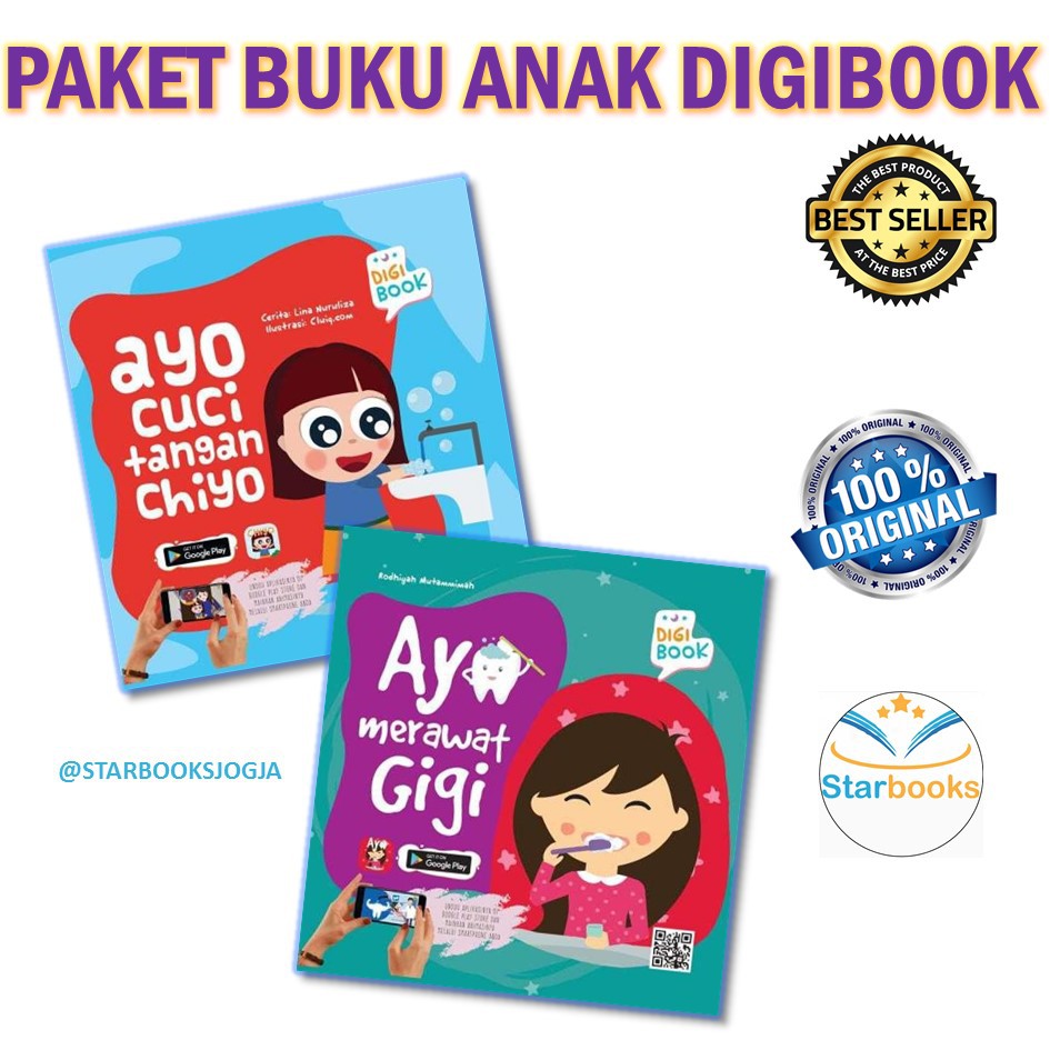 Paket Buku Anak Ayo Merawat Gigi Ayo Cuci Tangan Chiyo Free