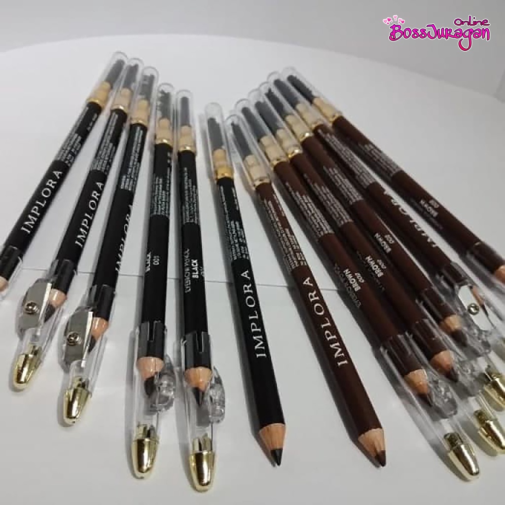 (BOSS) BPOM PENSIL ALIS IMPLORA - Brown | Black | Grey Brown | Silver | Dark Brown