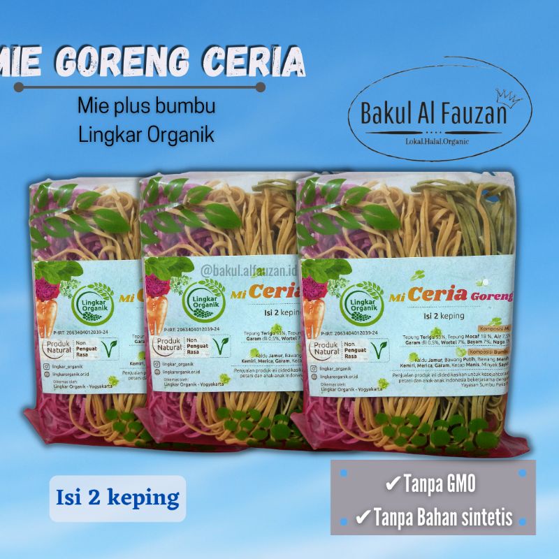 

Mie Instan Non MSG | Mie Goreng Ceria Lingkar Organik | MPASI