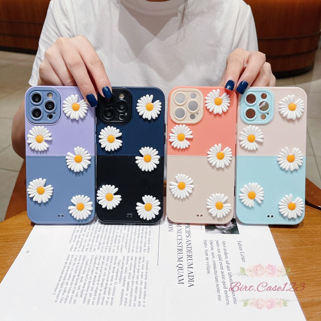 CASE FYP 2IN1 BUNGA DAISY 3D FOR ALL TYPE HANDPHONE OPPO VIVO SAMSUNG REALME XIAOMI INFINIX IPHONE BC6635