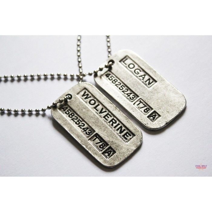 WOLVERINE X-MEN LOGAN DOG TAG ARMY NECKLACE KALUNG TENTARA XMEN