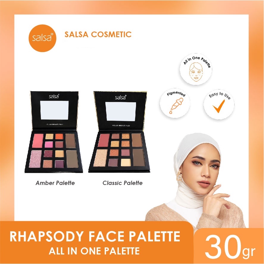 ★ BB ★ SALSA Rhapsody Face Palette - Palet Eyeshadow Blush On Contour Highlighter