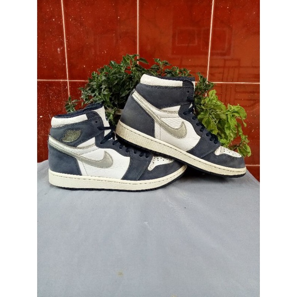 Sepatu second branded Jordan 1 retro high midnight navy ORIGINAL size 42 mulus