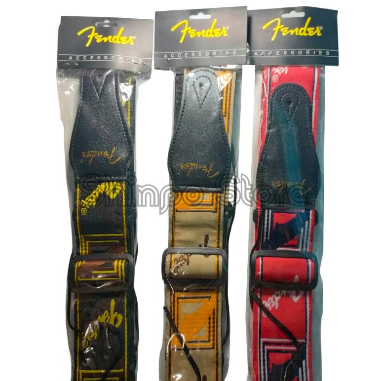 Strap Gitar Fender / Sabuk Gitar Elektrik Akustik Original Import