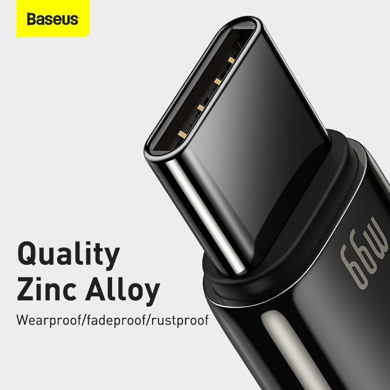 Baseus Original Tungsten Kabel Data USB Type C 100W 5A 6A Fast Charging Cable Charger Casan Tipe C Ori