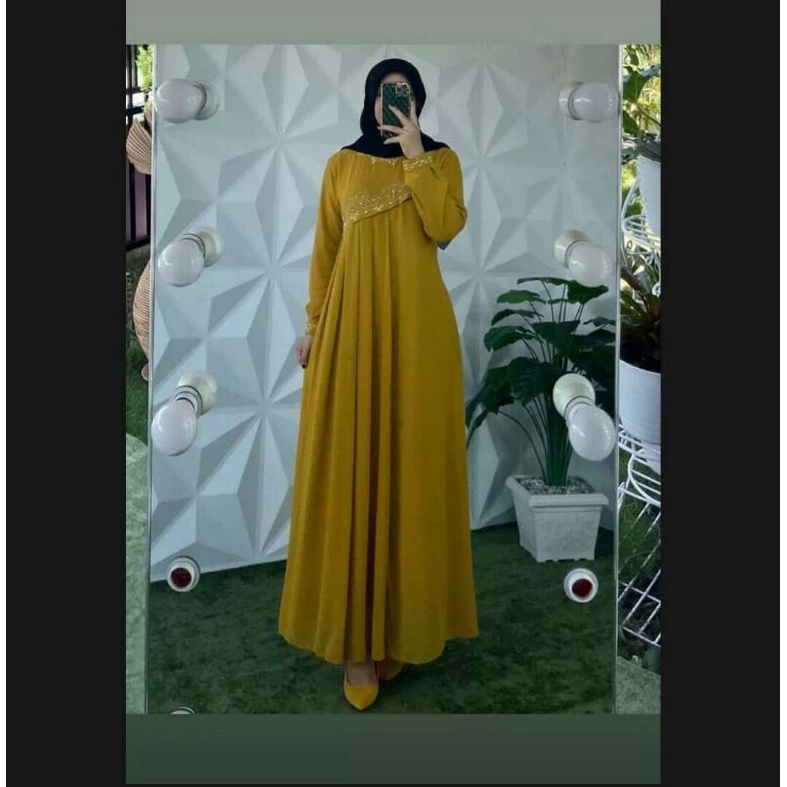 "DK"{ BISA-COD }{ TERLARIS } GAMIS SENZIA PAYET // GAMIS PESTA KEKINIAN PREMIUM ORIGINAL BRAND // GA