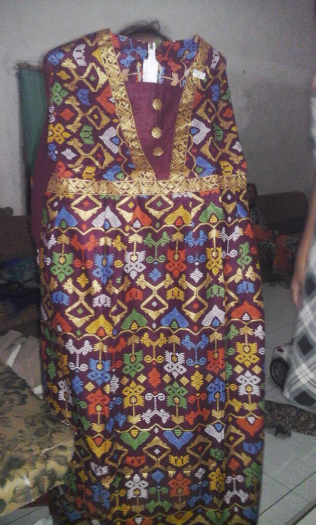 Qnunbatik Gamis Anak Perempuan Muslim Batik 9-12th Mentari Prodo