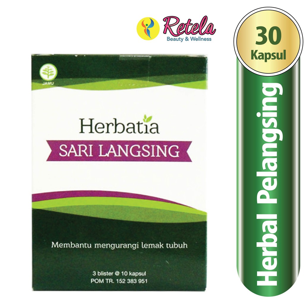 Jual Herbatia Sari Langsing Kapsul Herbal Mengurangi Lemak Tubuh Isi Kapsul Shopee Indonesia