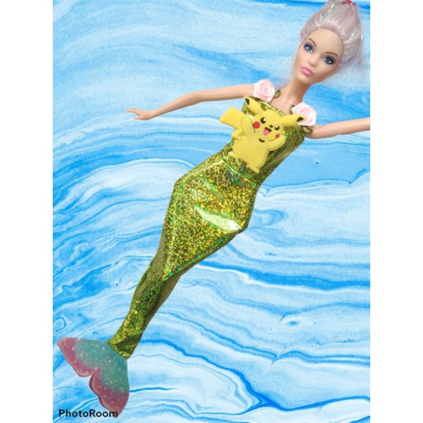 baju barbie/dress barbie/gaun barbie/mermaid barbie/barbie preloved/baju barbie kolektor