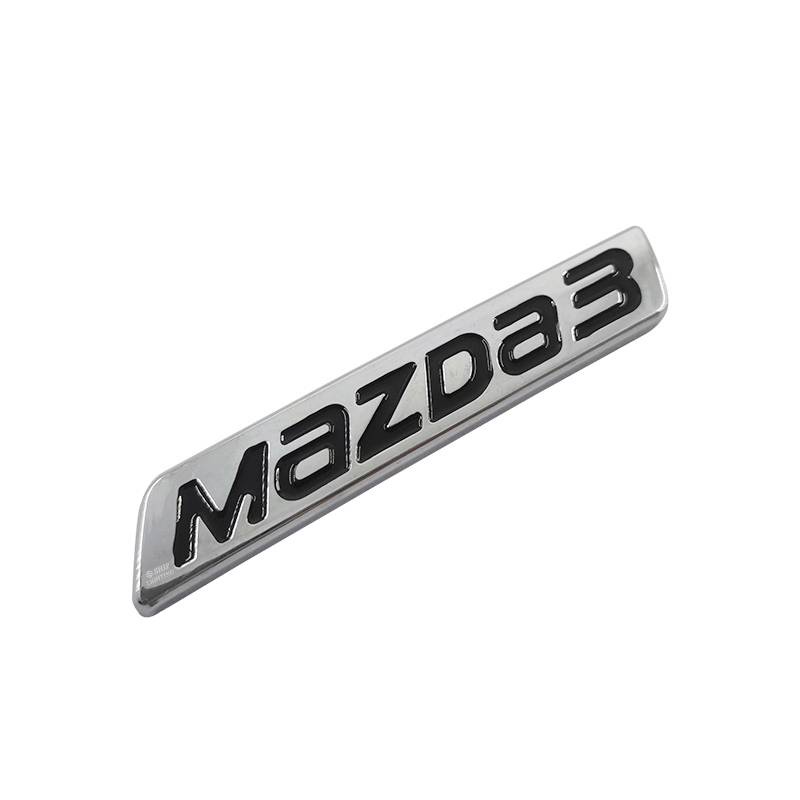 1 X ABS Chrome MAZDA 3 MAZDA3  Logo Car Auto Emblem Badge Sticker Decal Replacement For MAZDA 3