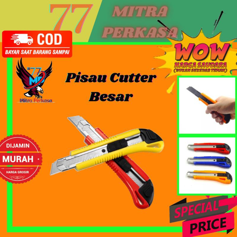 

Pisau Cutter/Cuter/Kater Pemotong Kertas Ukuran Besar Murah Berkualitas