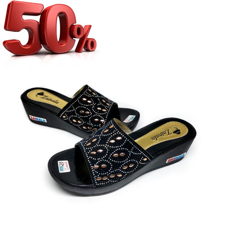 Sandal Wedges Wanita Sofia Import Terbaru 2022/Sandal Selop Wanita Dewasa Kasual Termurah