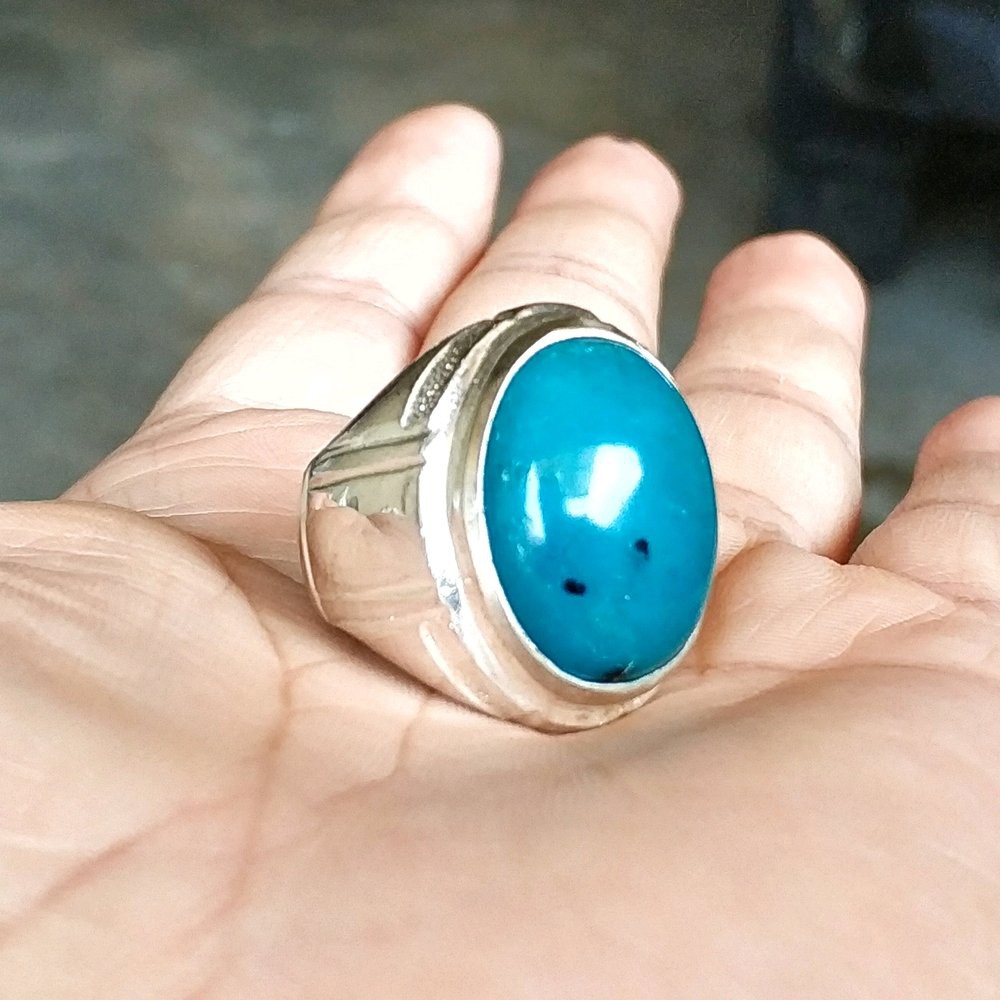 CINCIN BATU AKIK NATURAL BACAN PALAMEA SEMI KRISTAL FULL TEMBUS