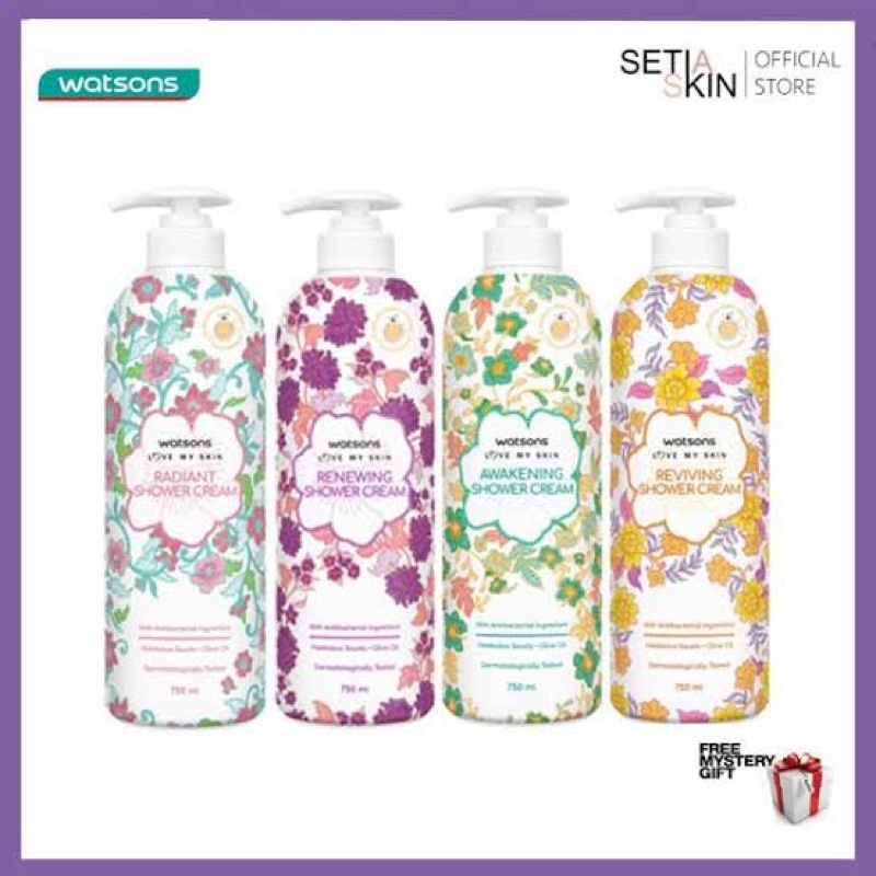 Jual WATSONS SHOWER CREAM RADIANT 750ml Free Kardus + Buble Wrap Shopee Indonesia